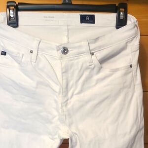 AG Adriano Goldschmied White Cigarette Leg Jeans